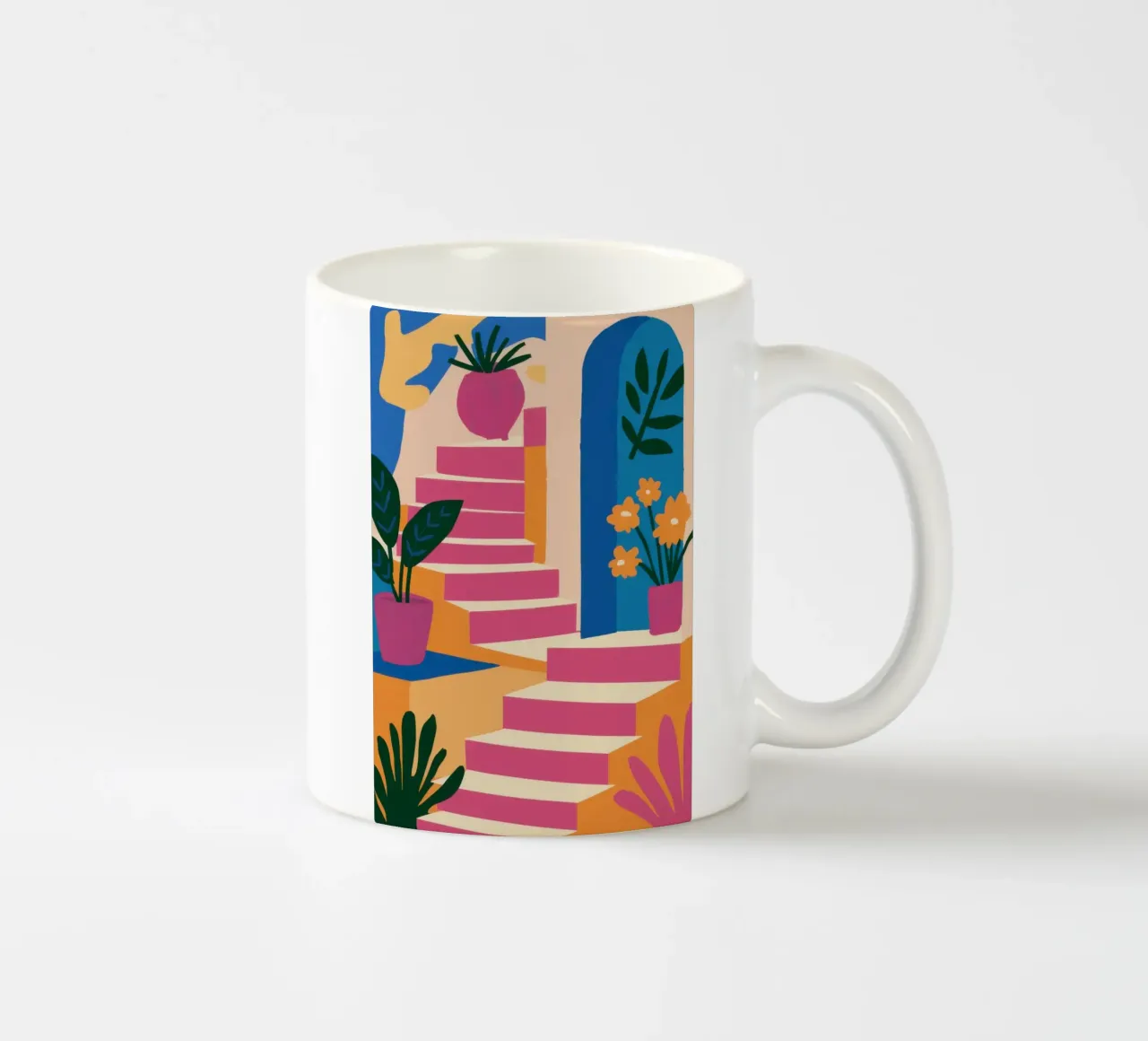 Passaggio della scala rosa tazza in ceramica da Irish Strokes