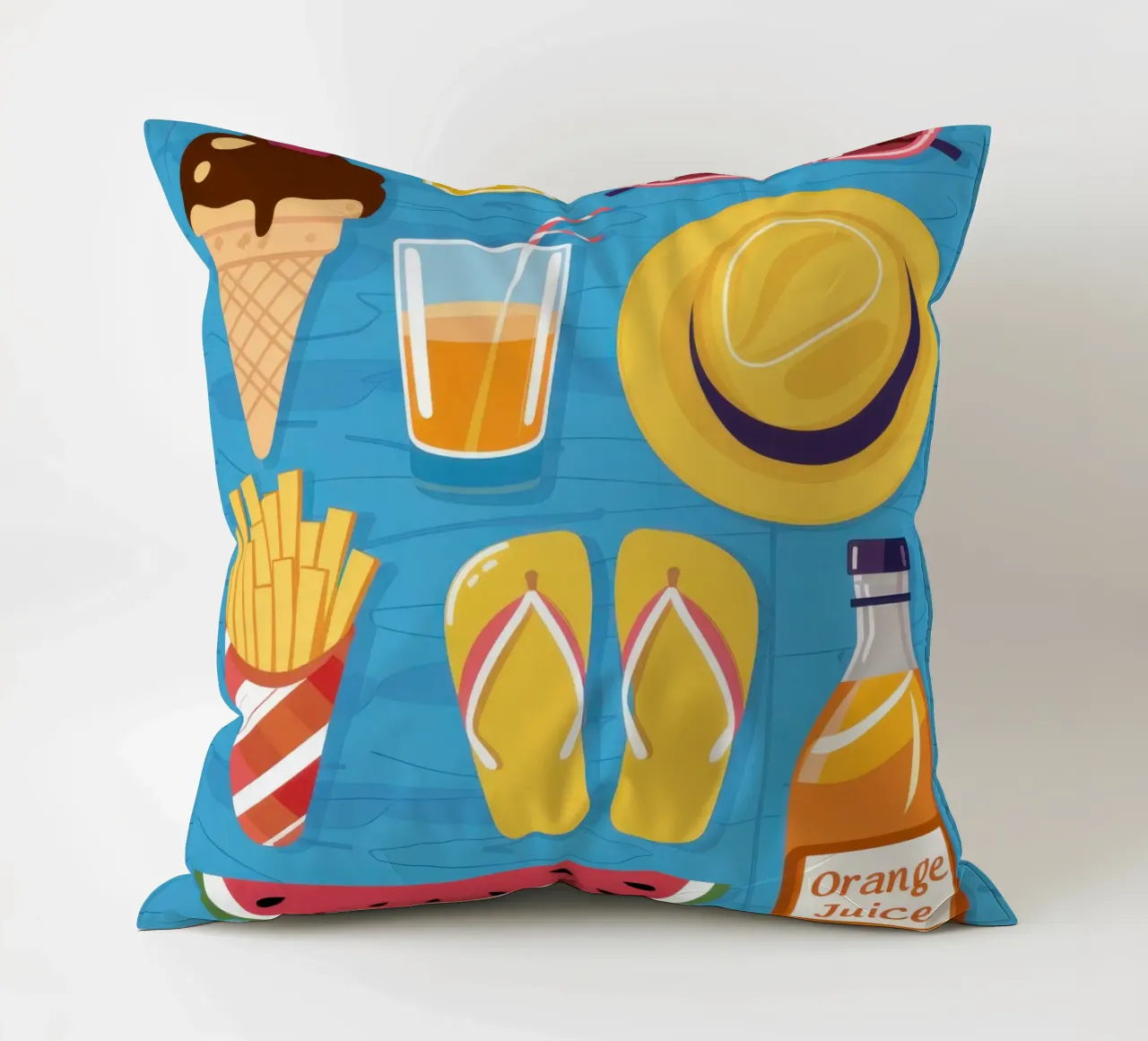 Spiaggia estiva Flatlay cuscino da Mark Solaria