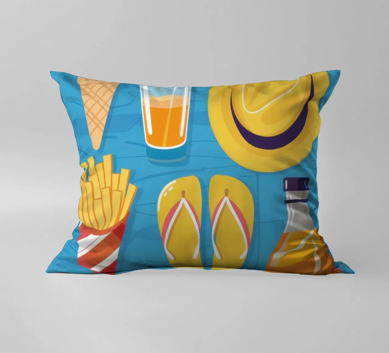 Spiaggia estiva Flatlay cuscino da Mark Solaria