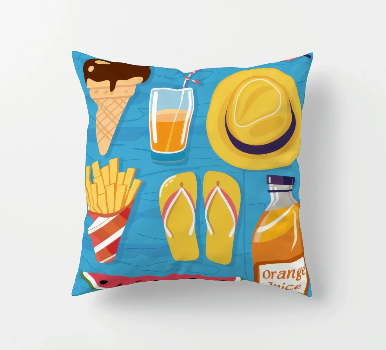 Spiaggia estiva Flatlay cuscino da Mark Solaria