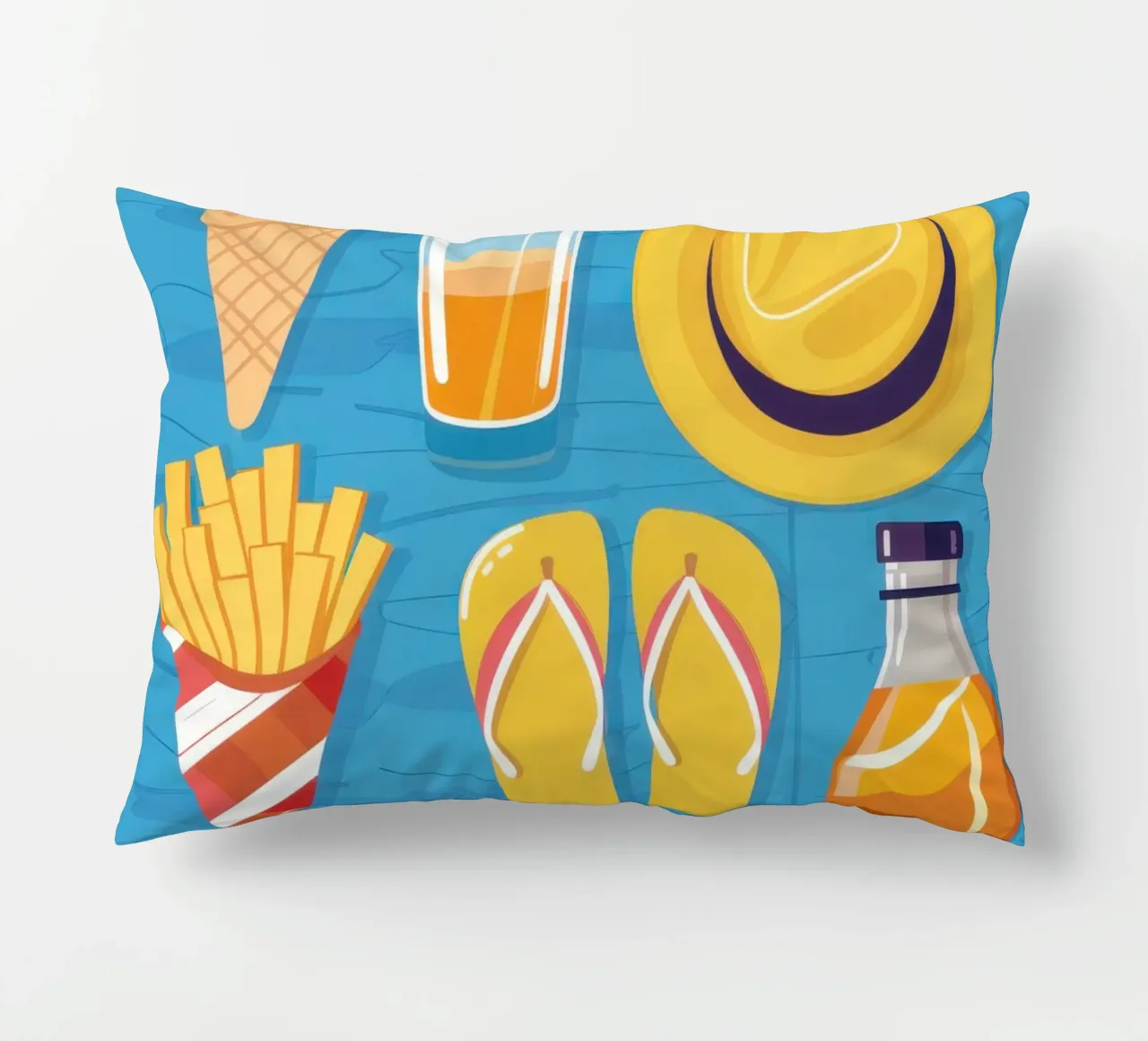 Spiaggia estiva Flatlay cuscino da Mark Solaria