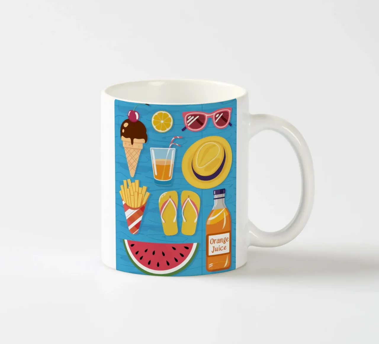 Spiaggia estiva Flatlay tazza in ceramica da Mark Solaria