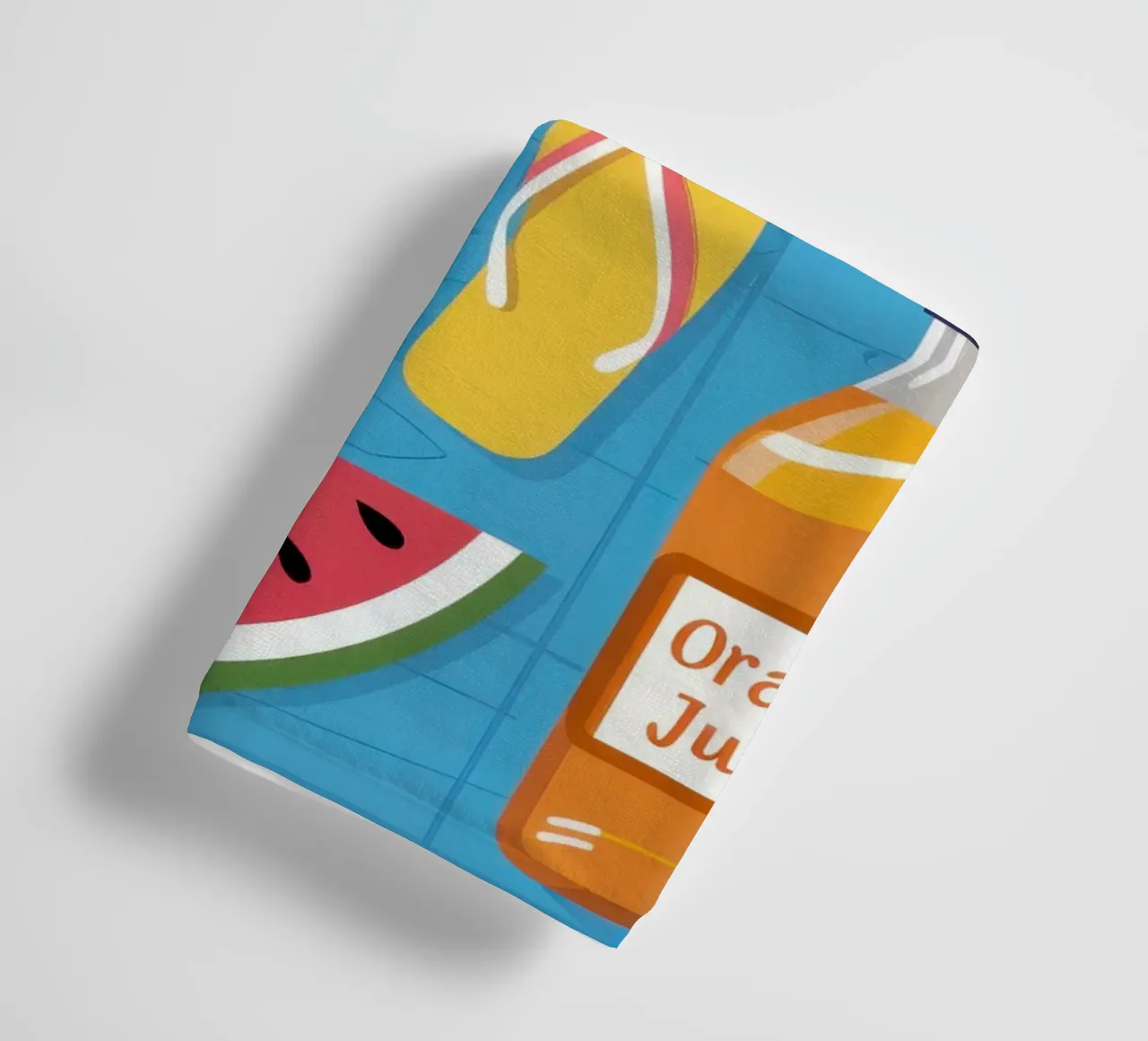 Spiaggia estiva Flatlay asciugamano da bagno da Mark Solaria