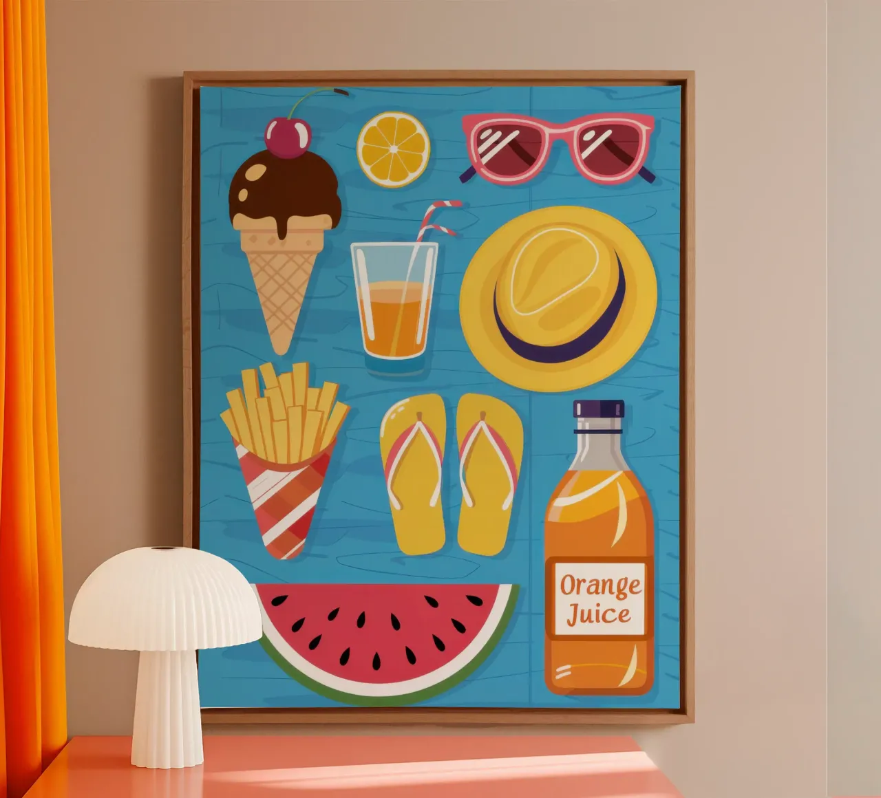Spiaggia estiva Flatlay tela da Mark Solaria