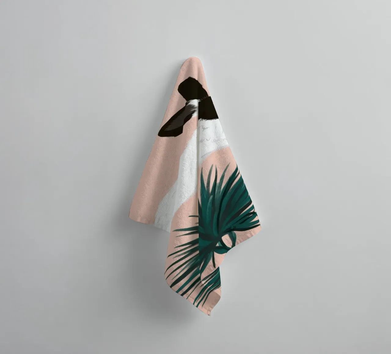 The Leaping Rabbit towel by Trace Brush
