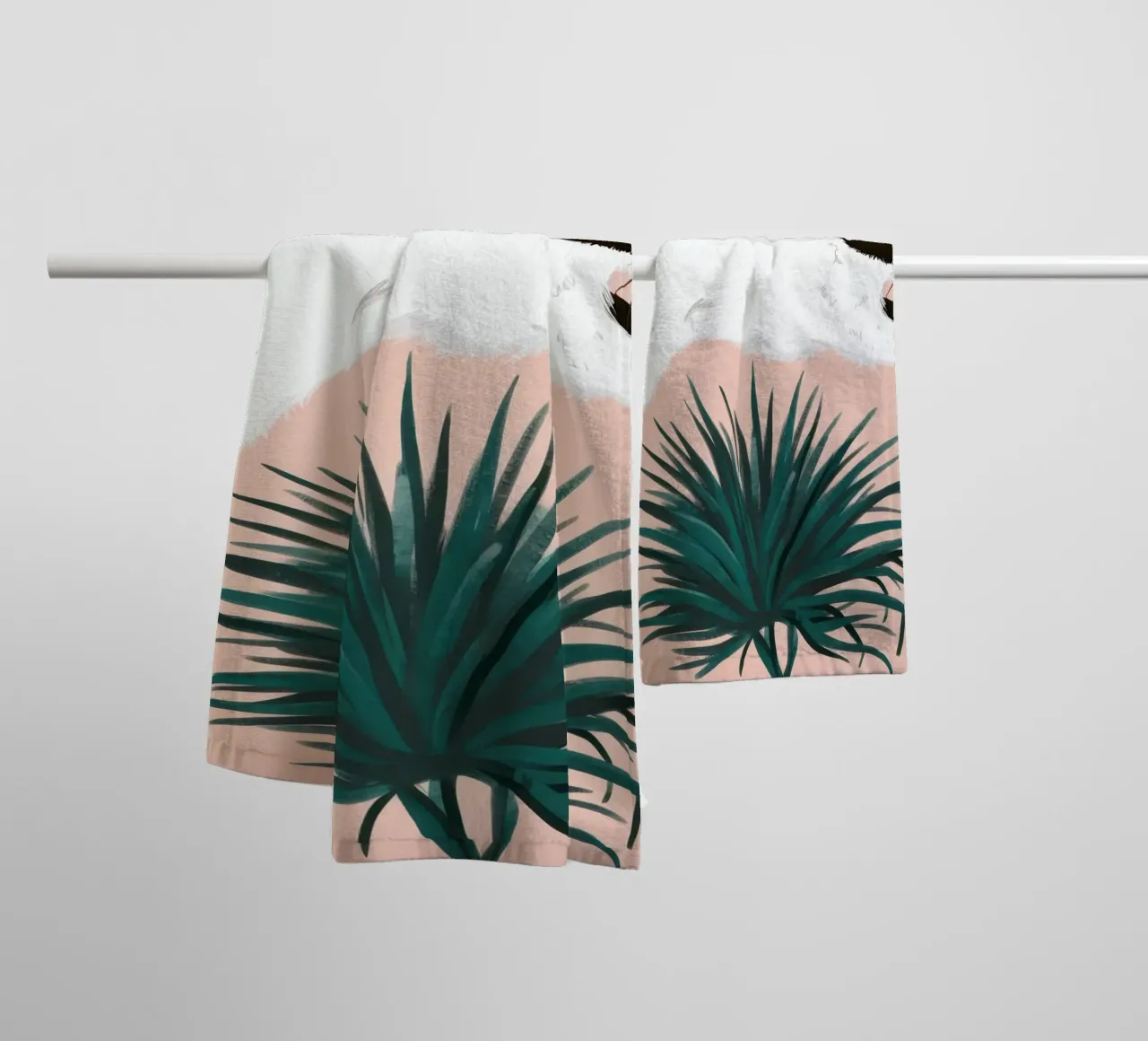 The Leaping Rabbit towel by Trace Brush