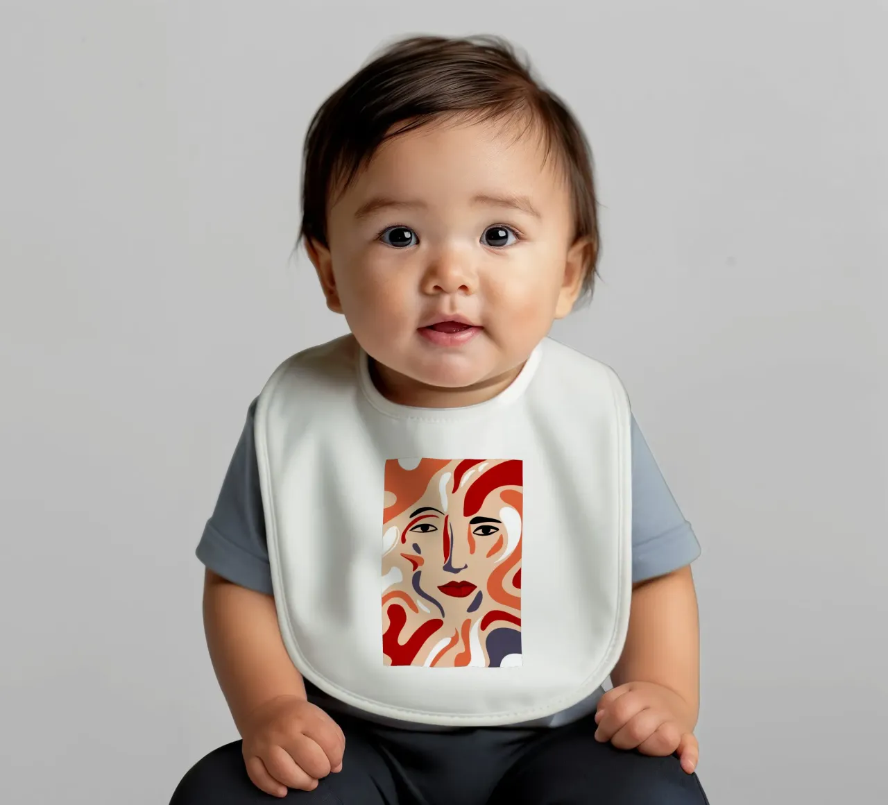 Flusso astratto del volto bavaglino da Gaia Viesta