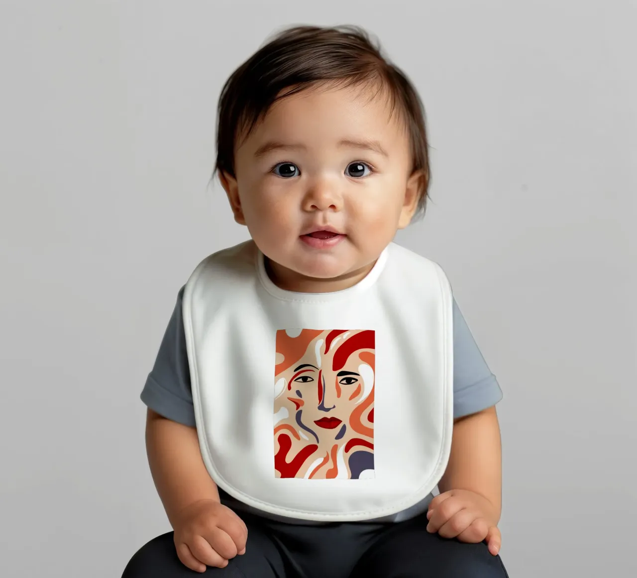 Flusso astratto del volto bavaglino da Gaia Viesta