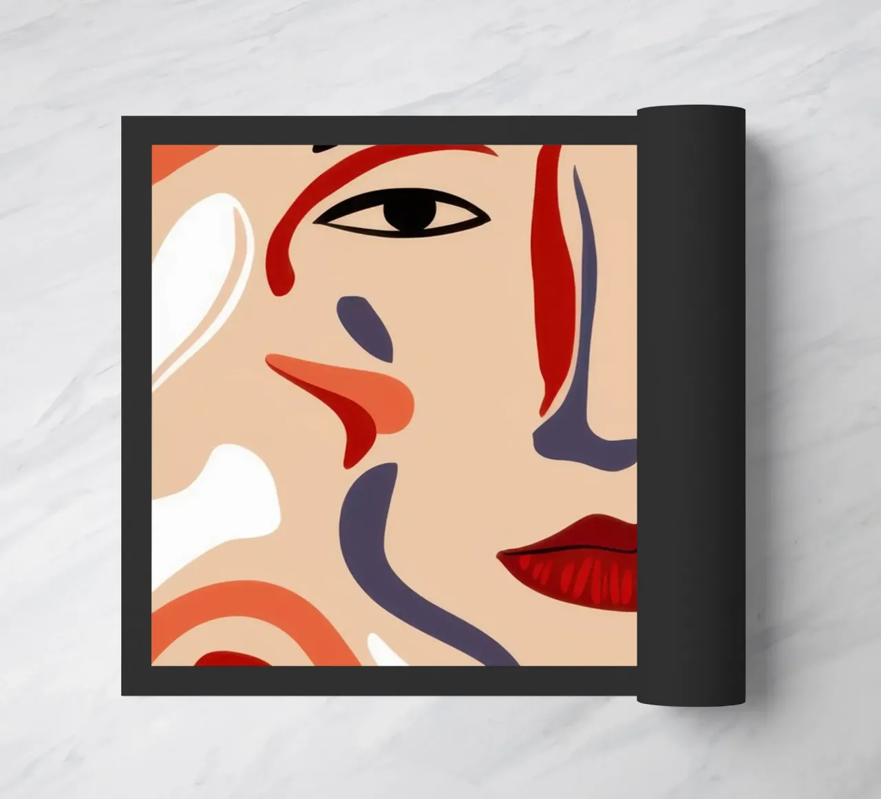 Abstract Face Flow deurmat van Gaia Viesta