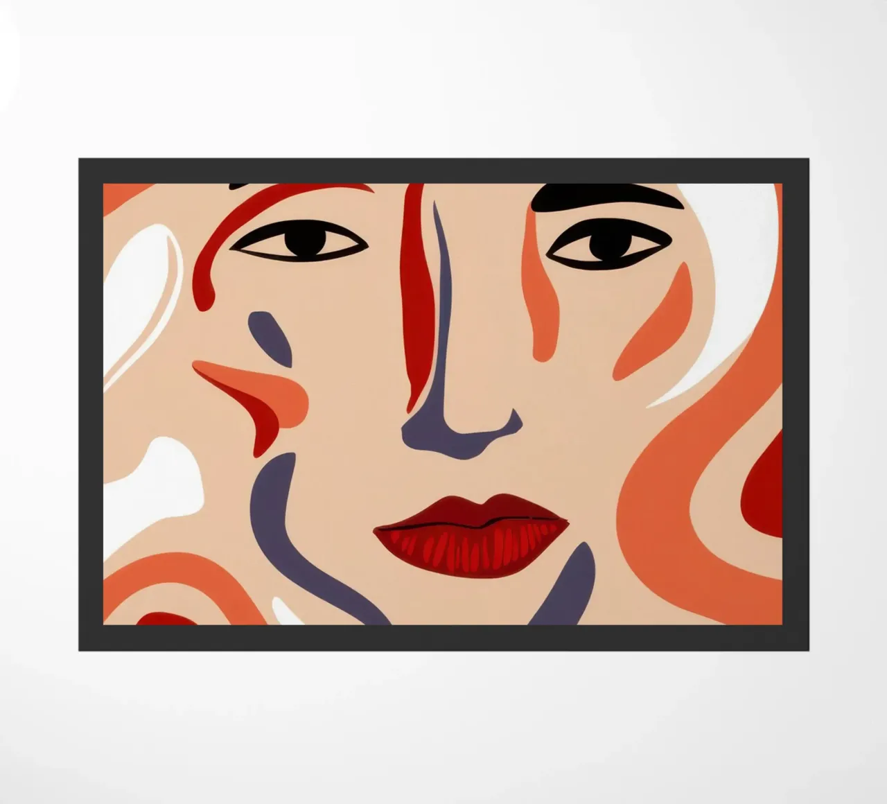 Abstract Face Flow deurmat van Gaia Viesta