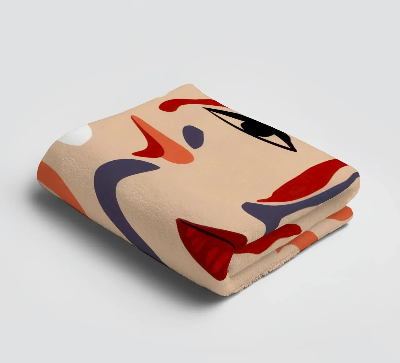 Abstract Face Flow towel by Gaia Viesta