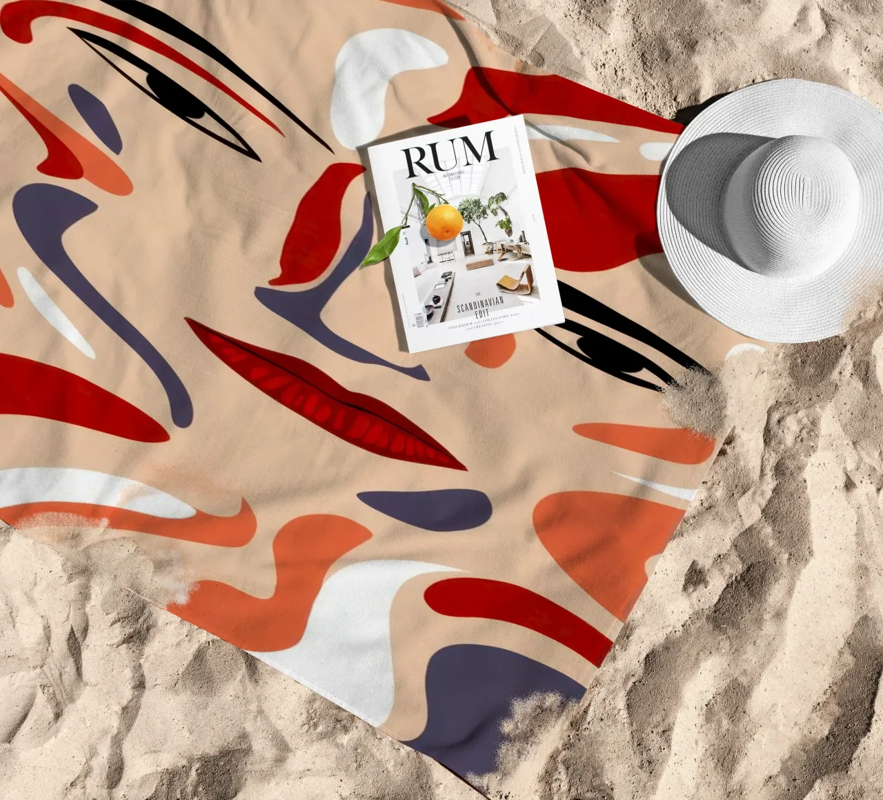 Flusso astratto del volto telo mare da Gaia Viesta