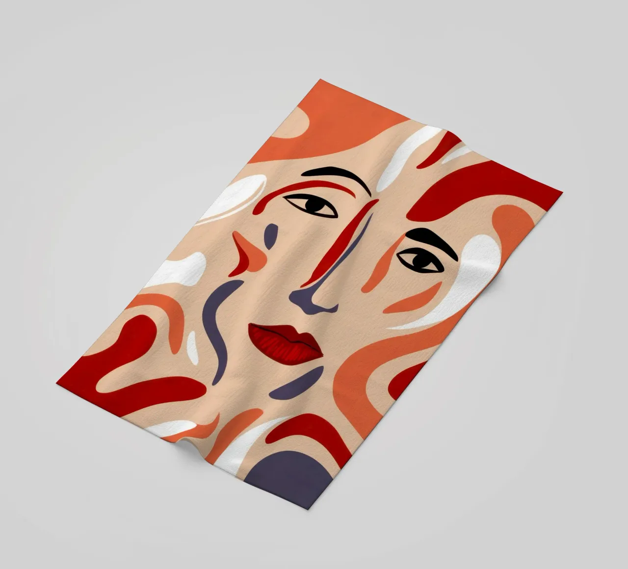 Flusso astratto del volto telo mare da Gaia Viesta