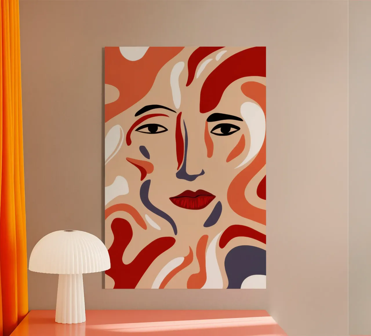 Abstract Face Flow plexiglass da Gaia Viesta