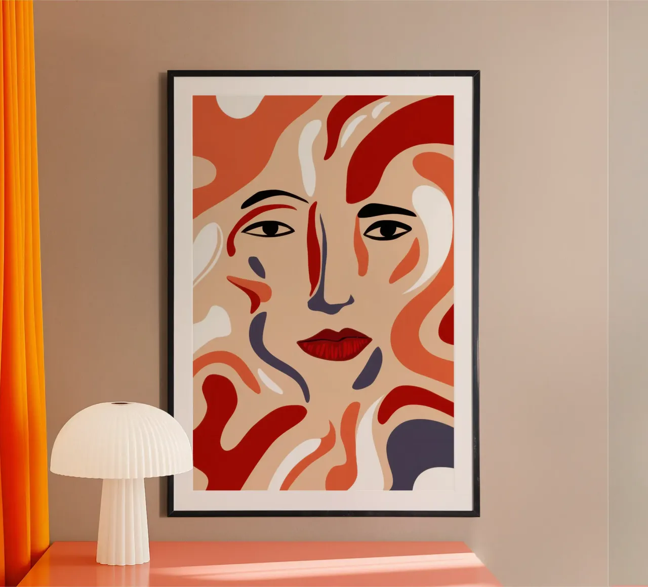 Abstract Face Flow poster by Gaia Viesta