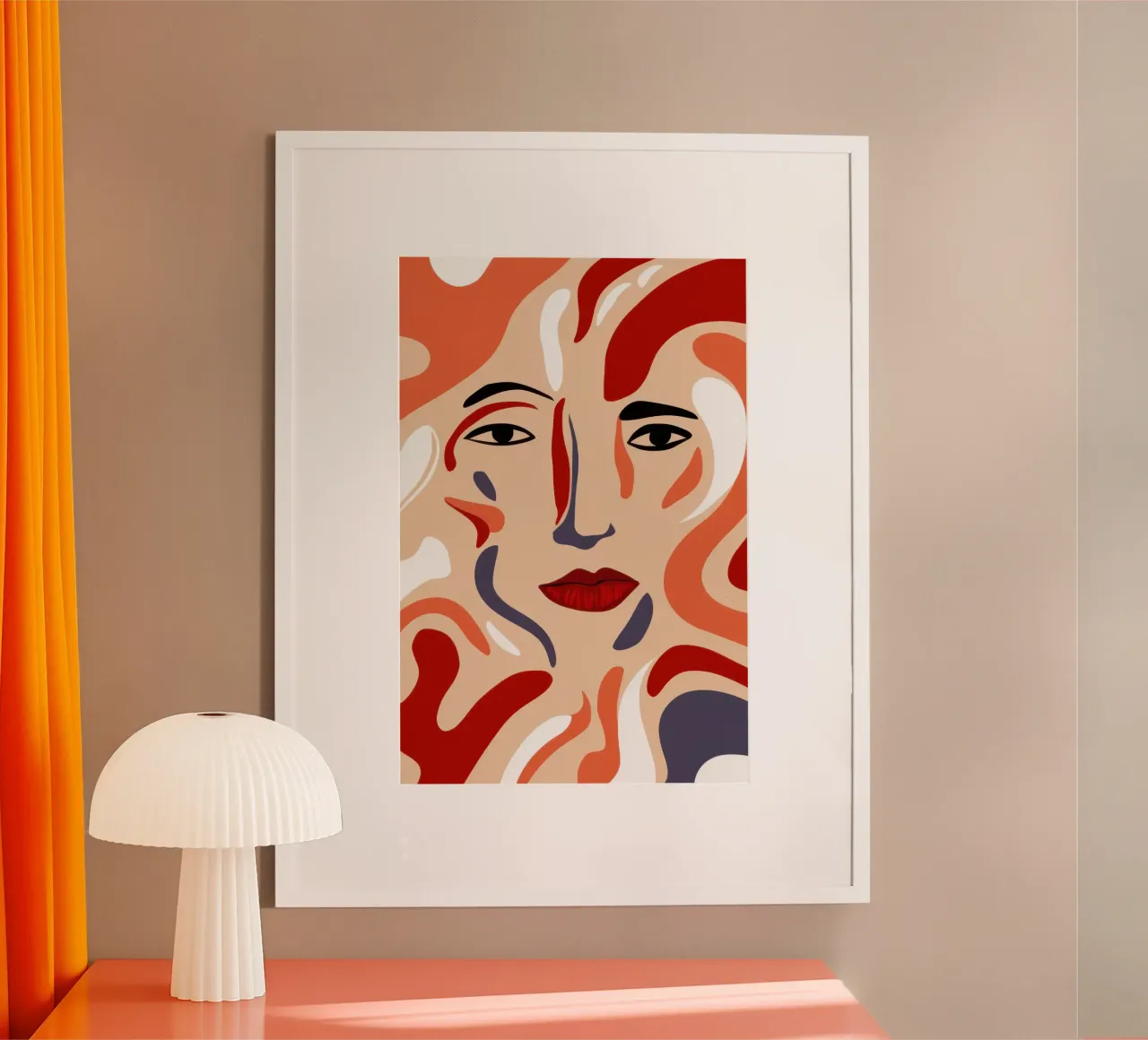 Abstract Face Flow poster by Gaia Viesta