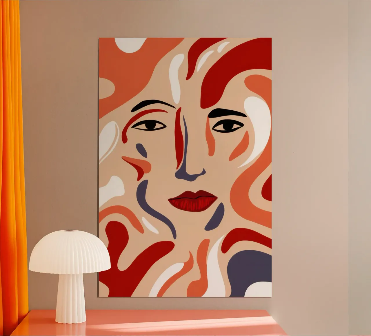 Abstract Face Flow poster by Gaia Viesta