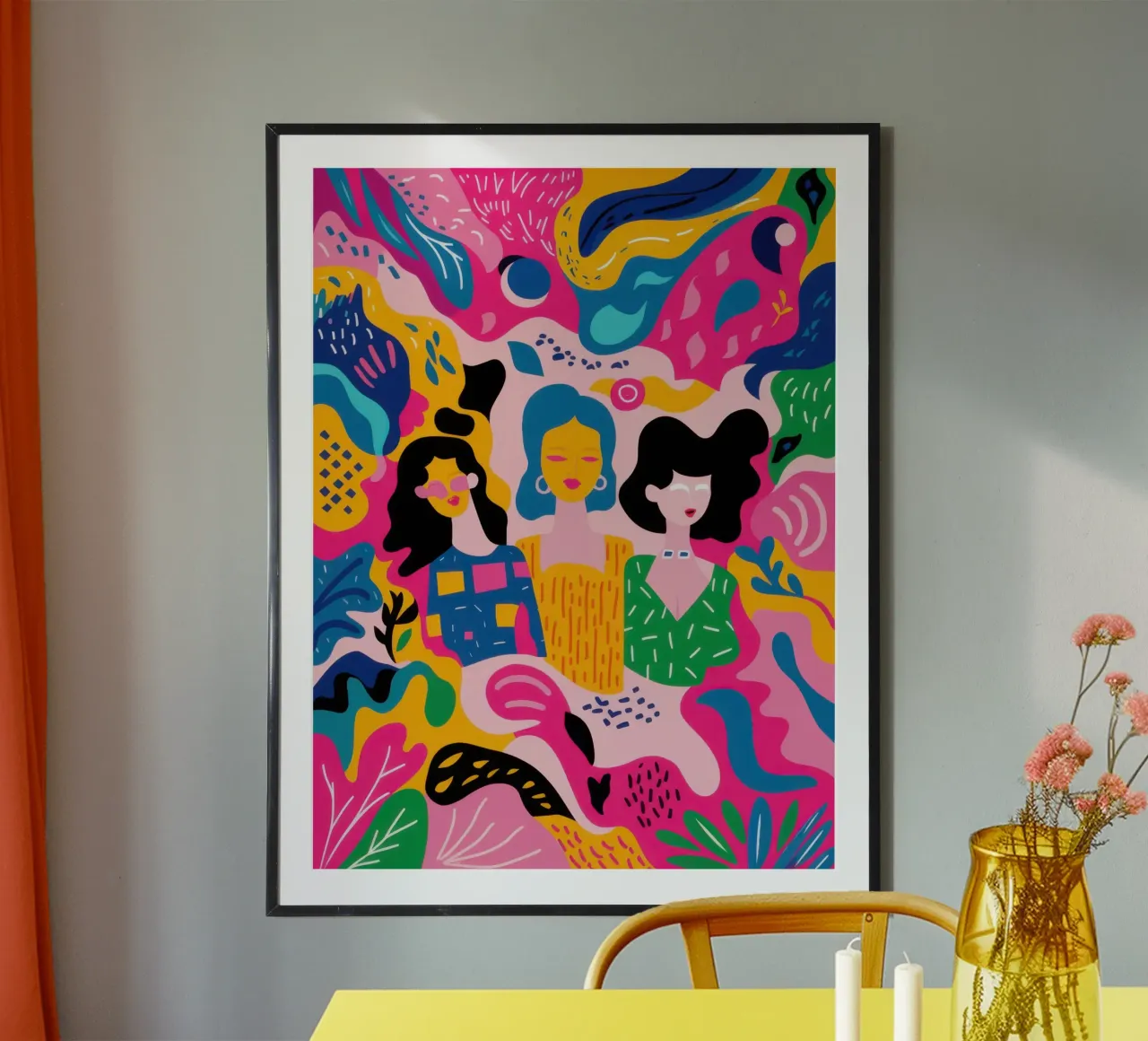 Unità nella diversità poster con telaio in plastica da Luna Aura