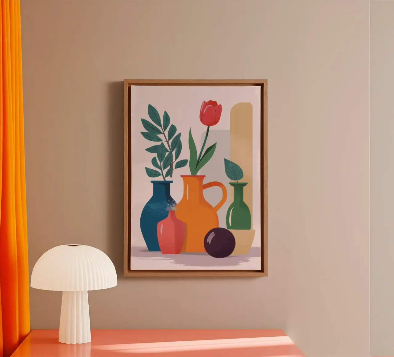 Vaso d'argilla Harmony tela con Cornice a cassetta da Selene Shade