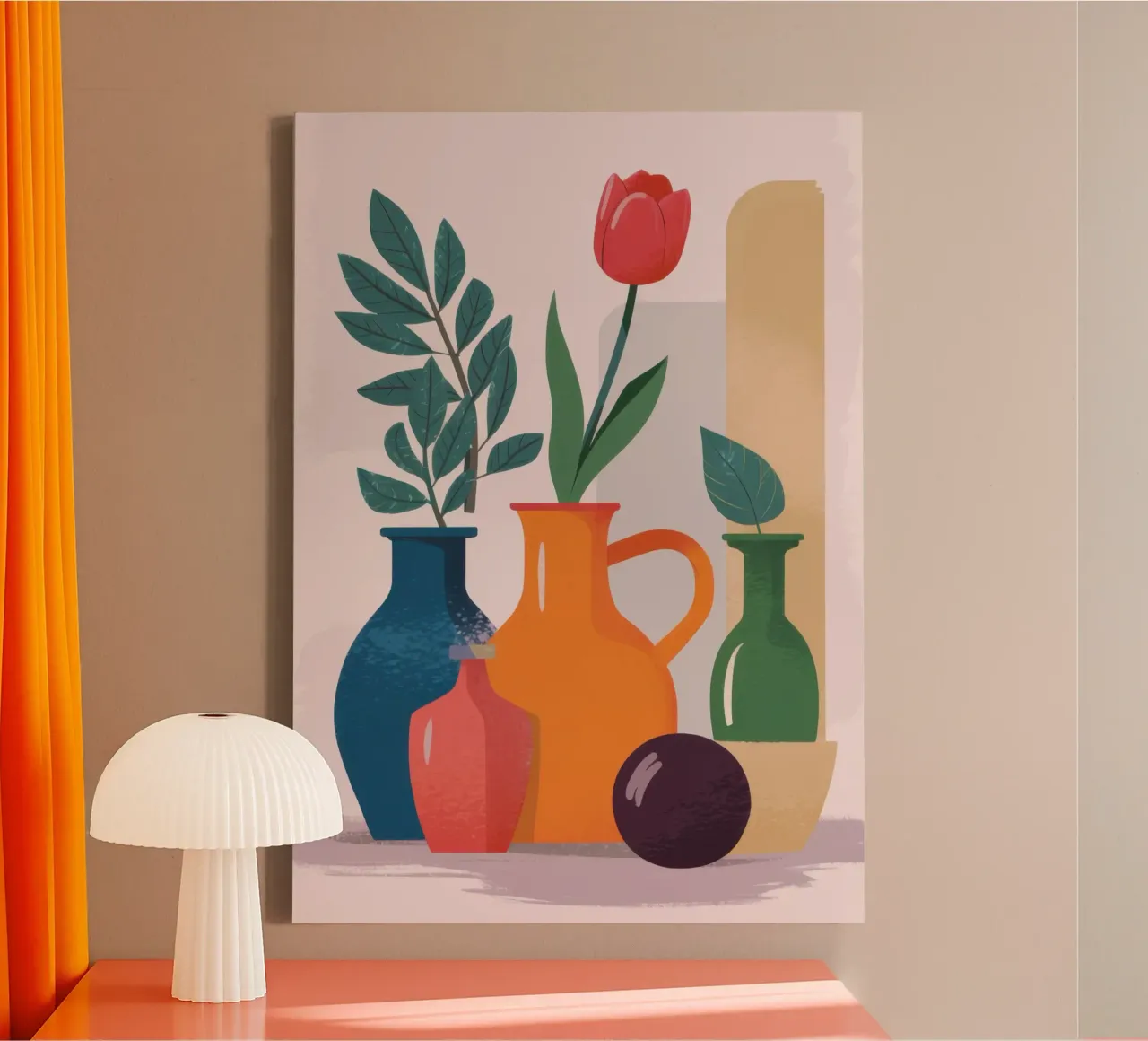 Vaso d'argilla Harmony tela con Cornice a cassetta da Selene Shade