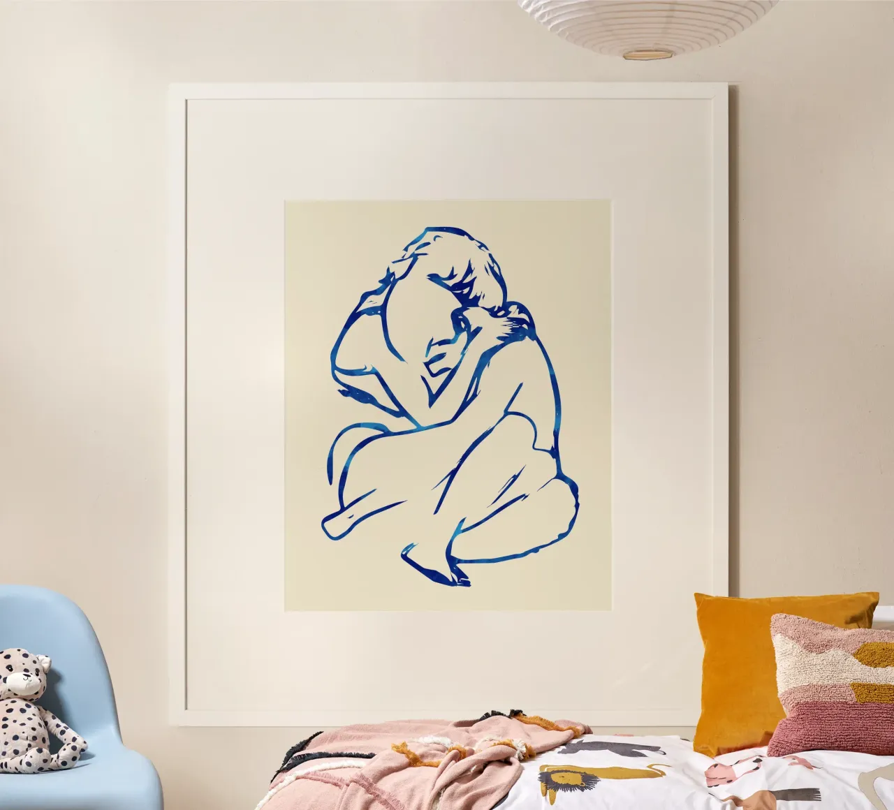 Metti le tue braccia intorno a me e io sono a casa poster con telaio in plastica da 83oranges