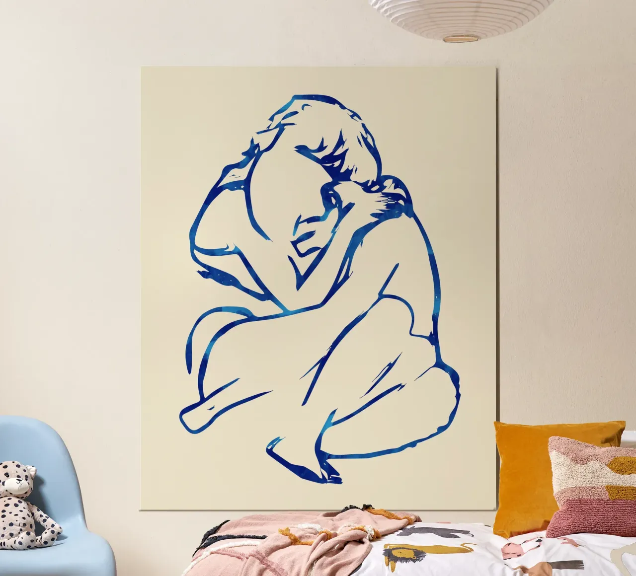 Metti le tue braccia intorno a me e io sono a casa poster con telaio in plastica da 83oranges