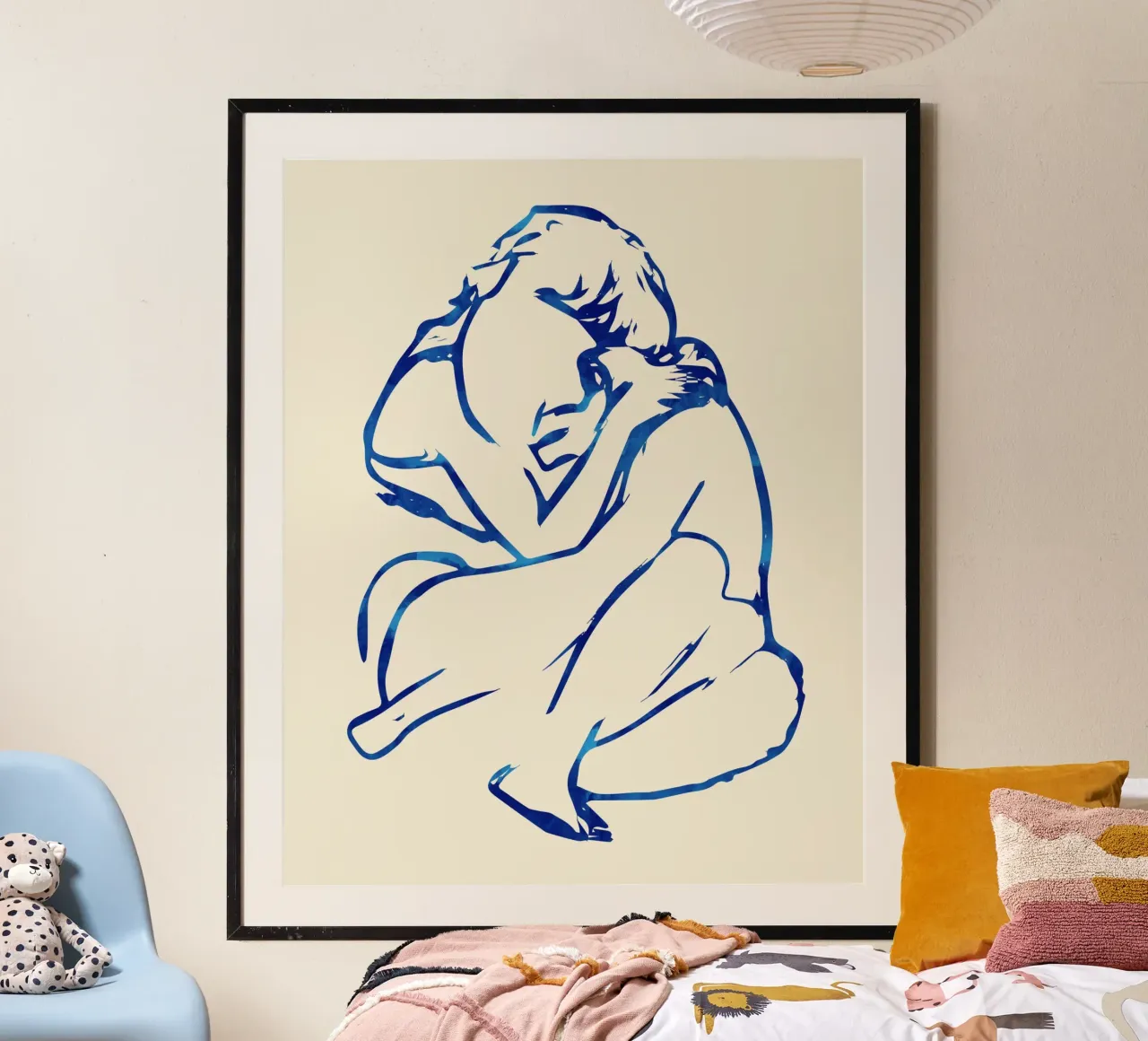 Metti le tue braccia intorno a me e io sono a casa poster con telaio in plastica da 83oranges