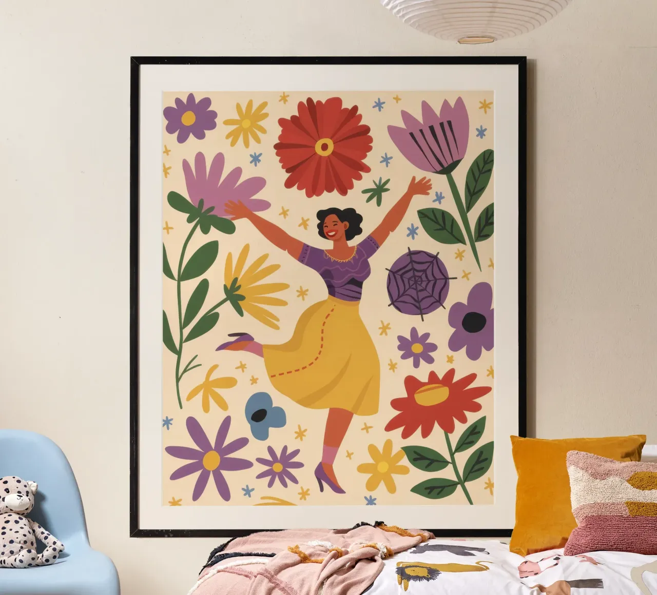 Gioiosa ballerina di fiori poster da Irish Strokes