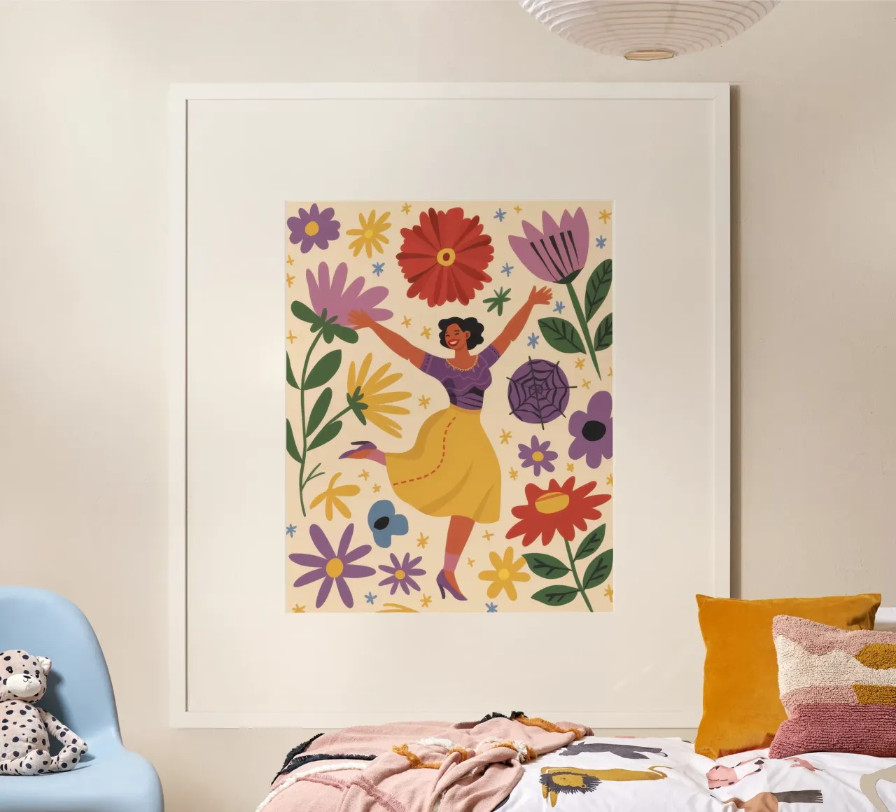Gioiosa ballerina di fiori poster da Irish Strokes