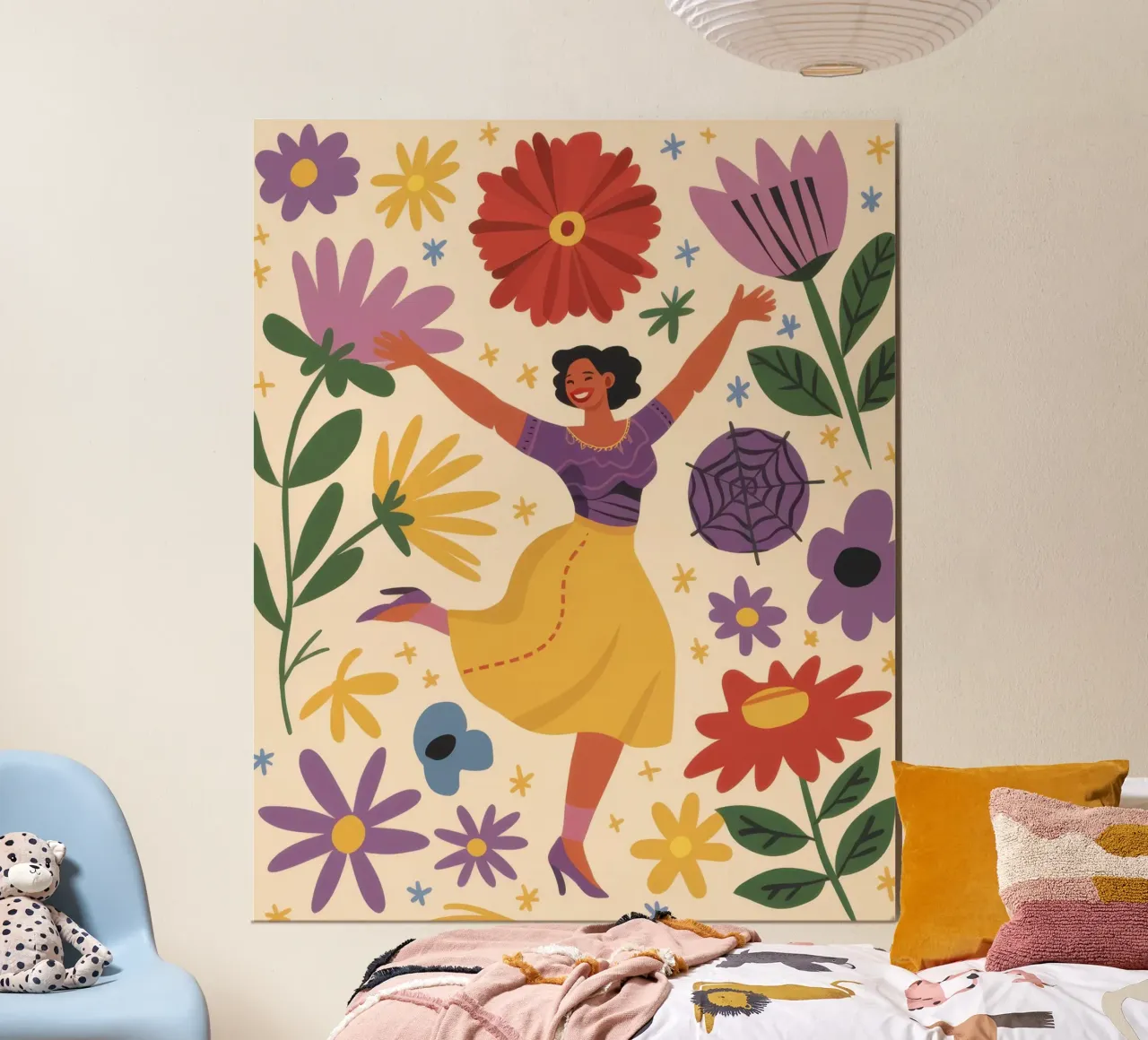 Gioiosa ballerina di fiori poster da Irish Strokes