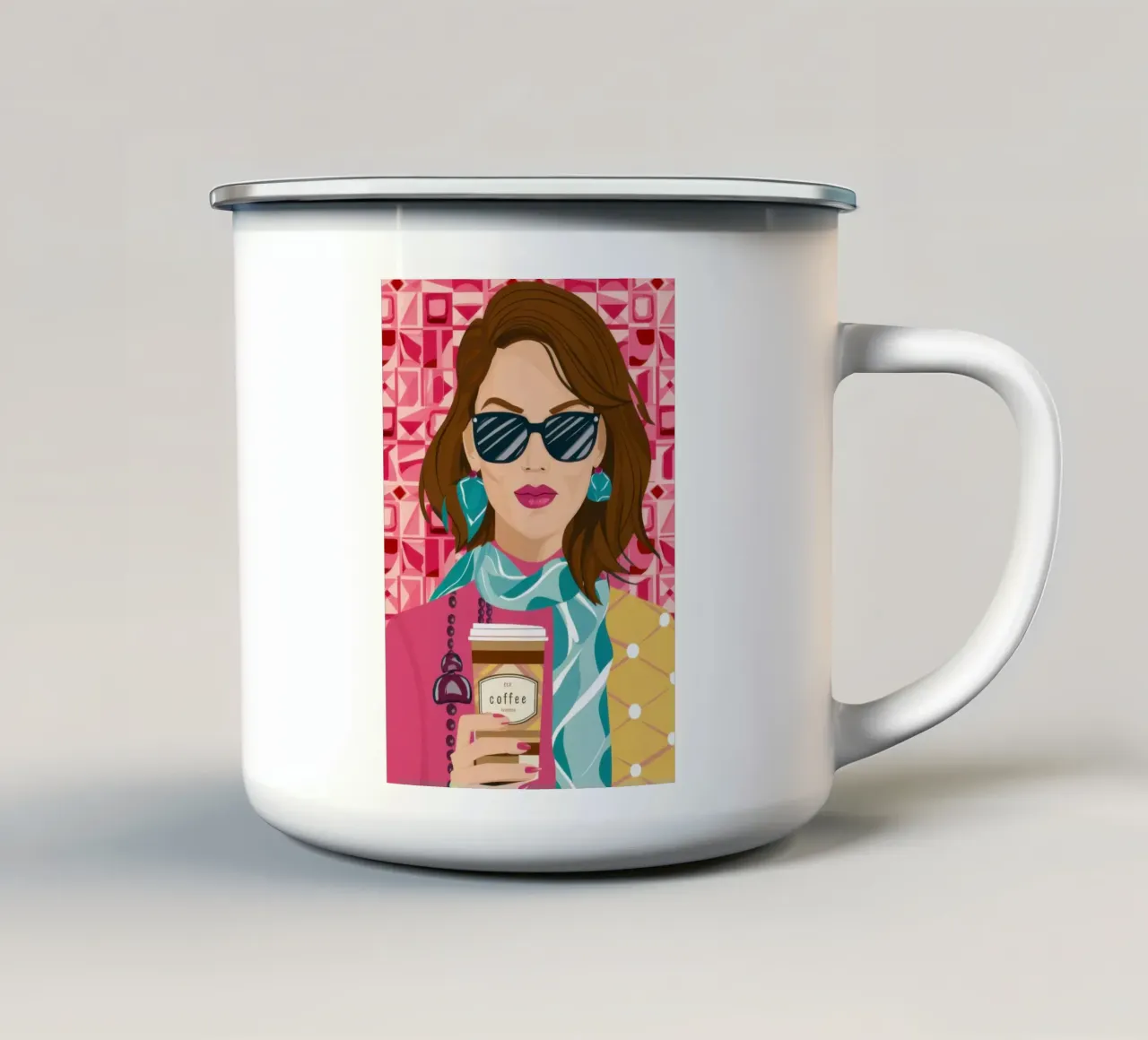 Caffè Uptown Chic tazza in smalto da Selene Shade