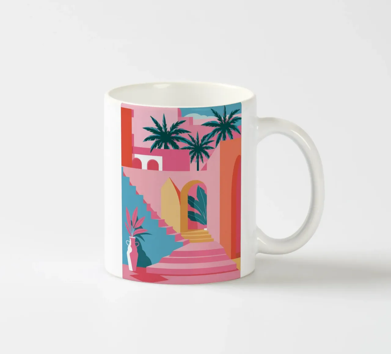 Scala rosa per il mare tazza in ceramica da Mark Solaria
