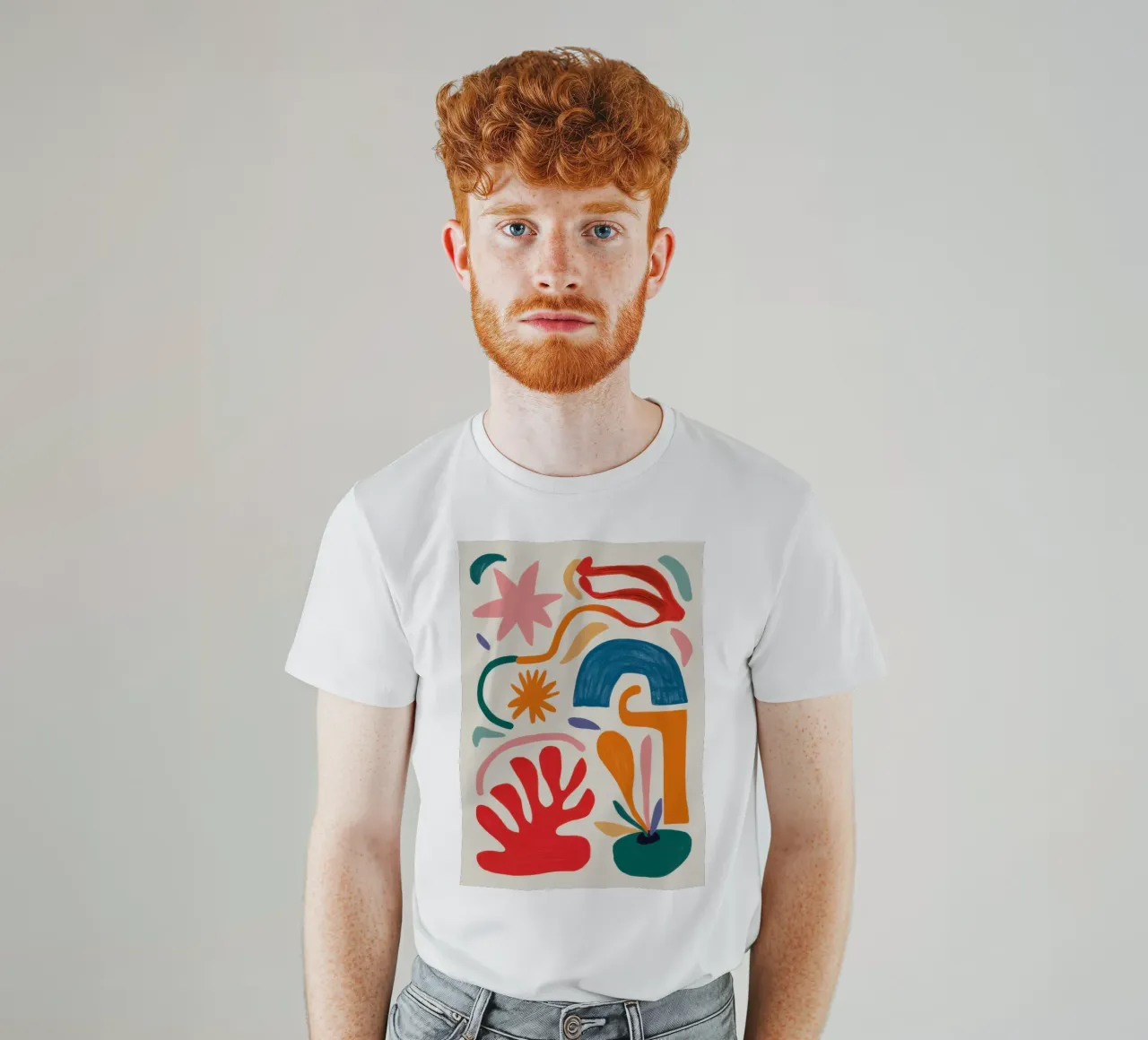 Gioco di forme ritmico t-shirt da Trace Brush