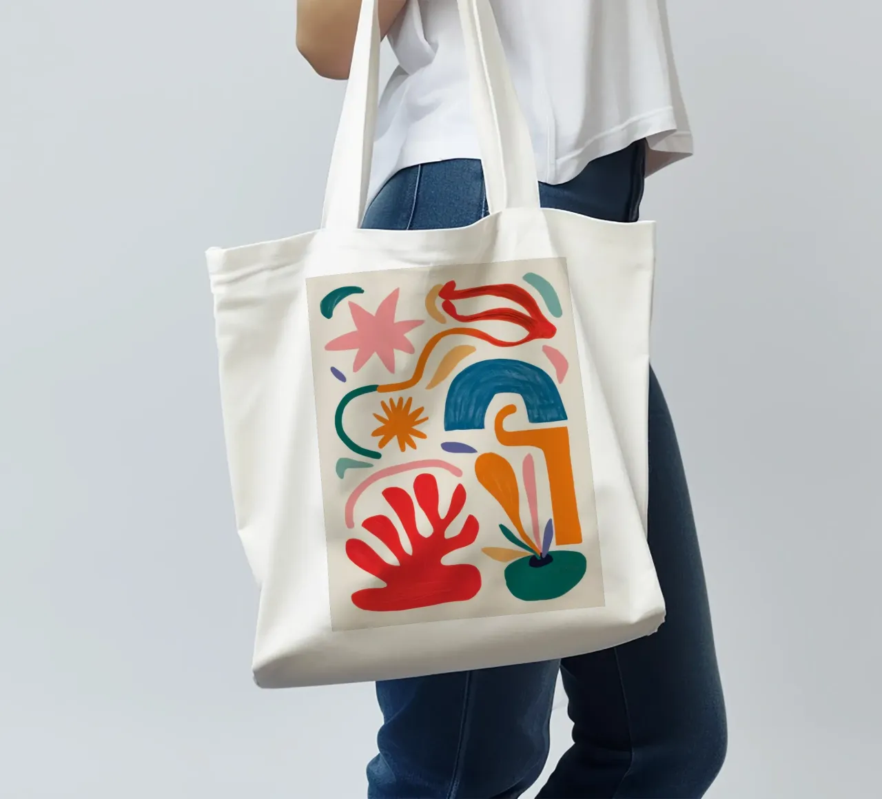 Gioco di forme ritmico borsa in juta da Trace Brush
