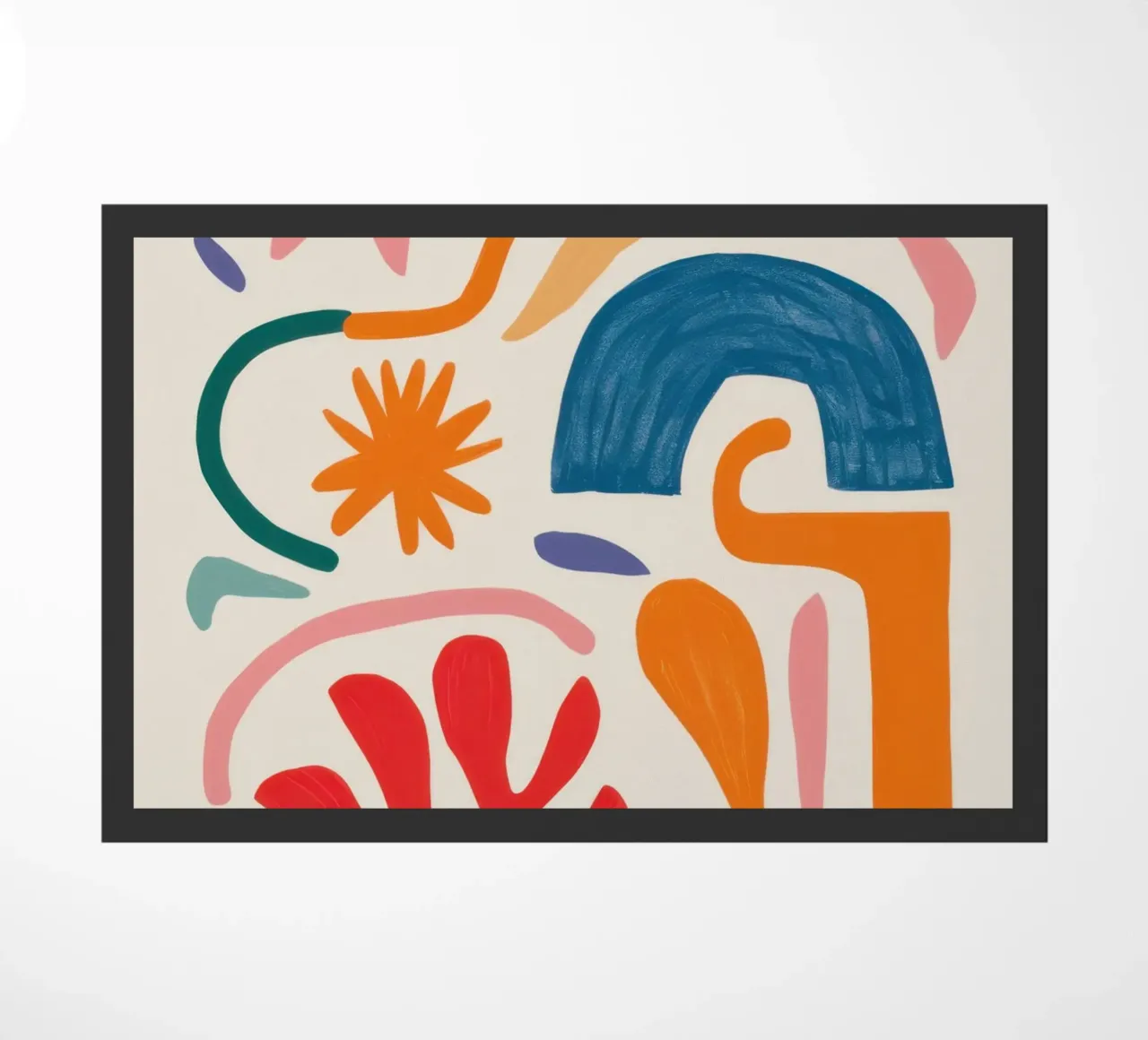 Rhythmic Shape Play doormat by Trace Brush