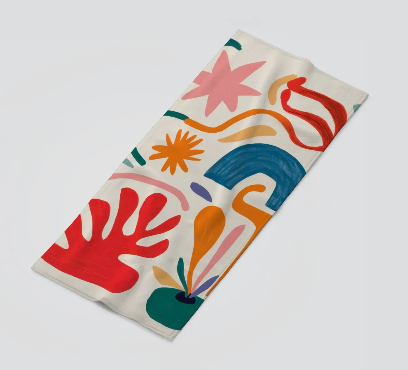 Ritmisch vormenspel strandhanddoek van Trace Brush