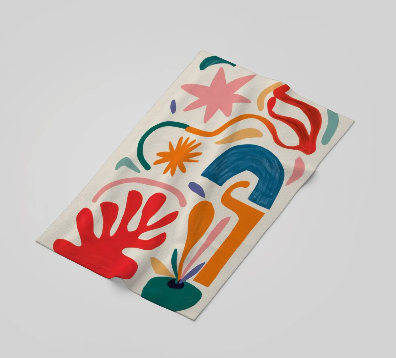 Gioco di forme ritmico telo mare da Trace Brush