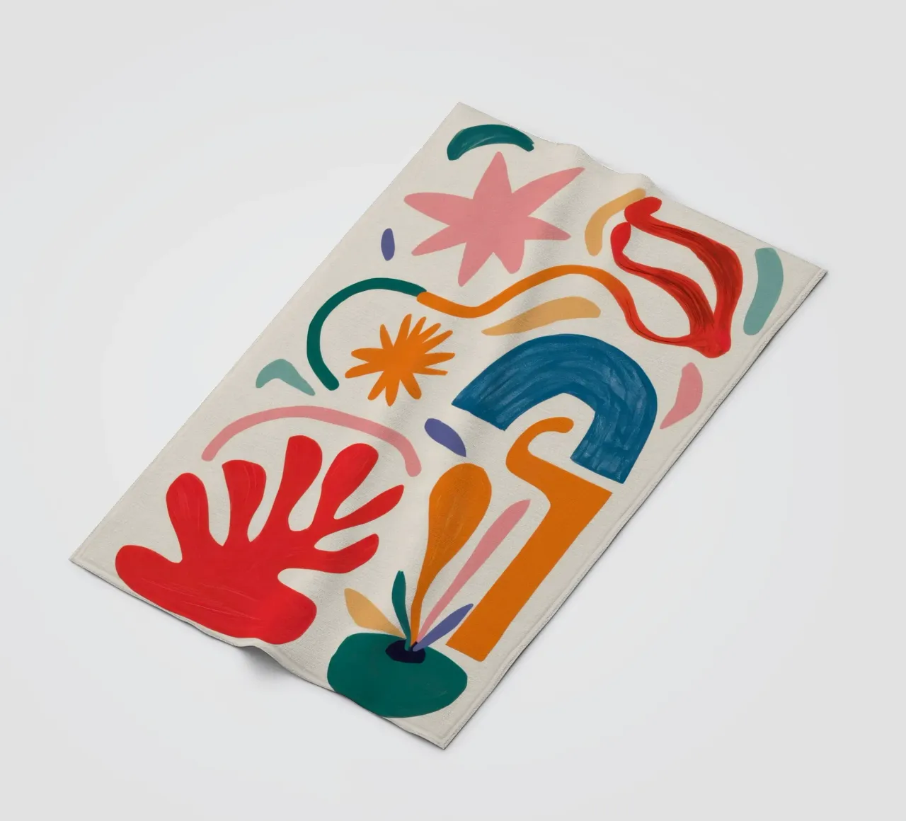 Gioco di forme ritmico coperta in pile da Trace Brush