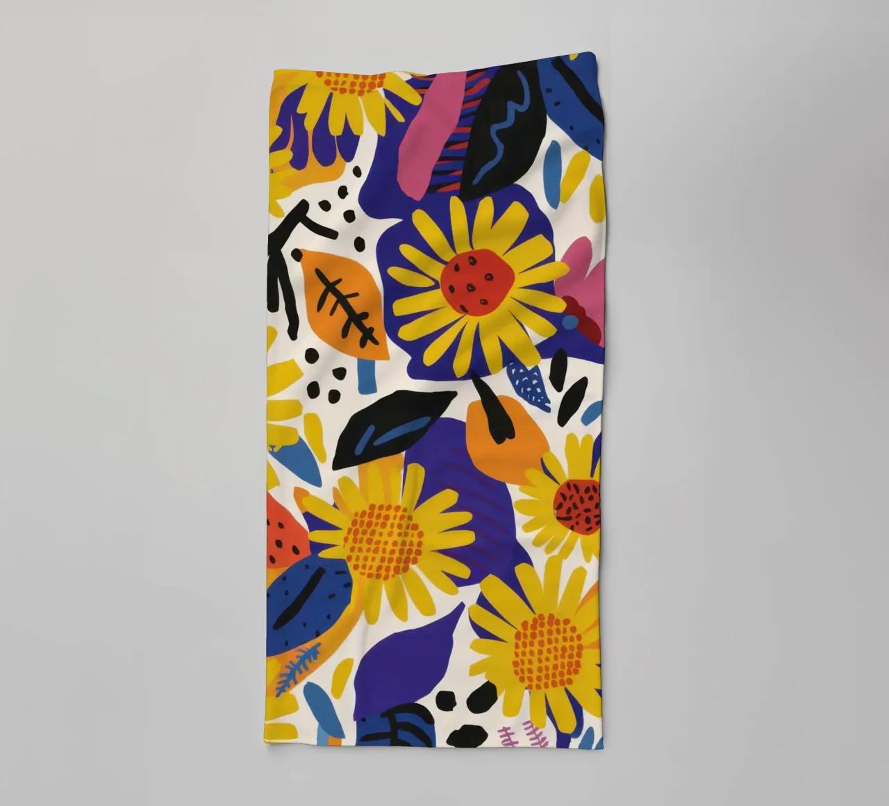 Sunflower Burst Pattern towel by Gaia Viesta