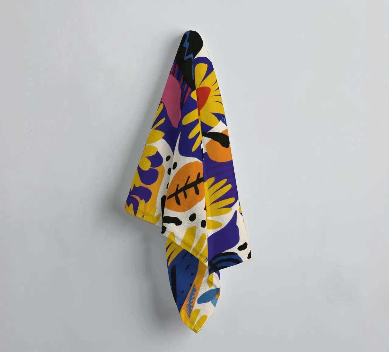 Sunflower Burst Pattern towel by Gaia Viesta