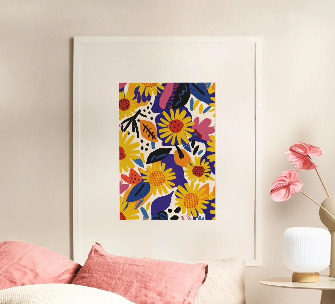 Sunflower Burst Pattern poster by Gaia Viesta