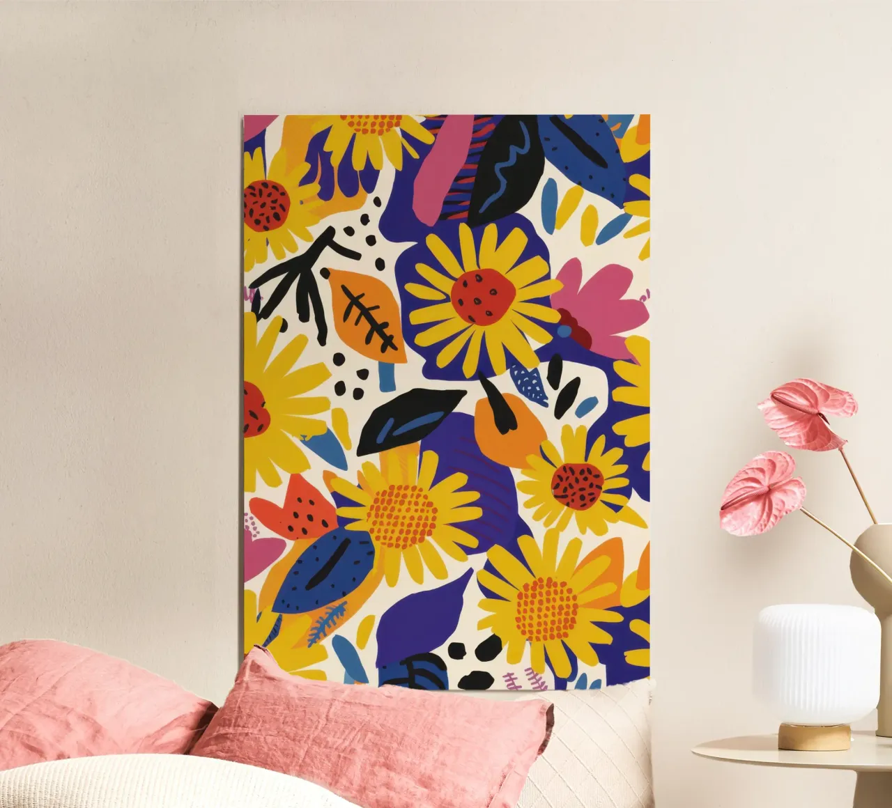 Sunflower Burst Pattern poster by Gaia Viesta