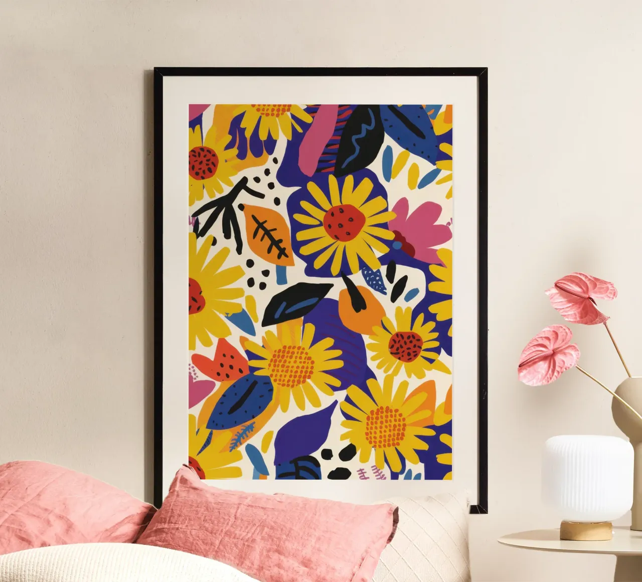 Sunflower Burst Pattern poster by Gaia Viesta