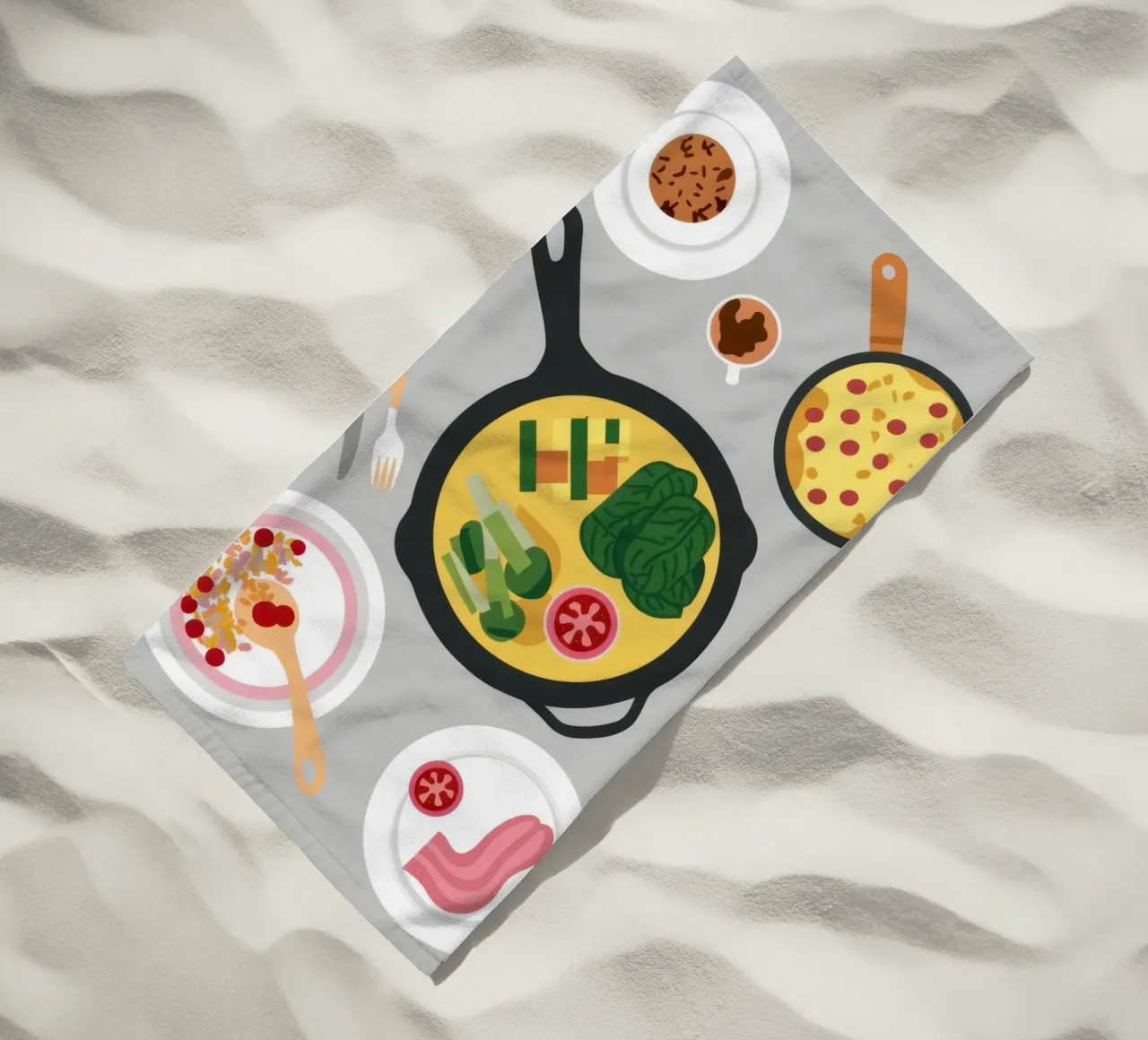 Preparare i pasti in modo sano telo mare da Trace Brush