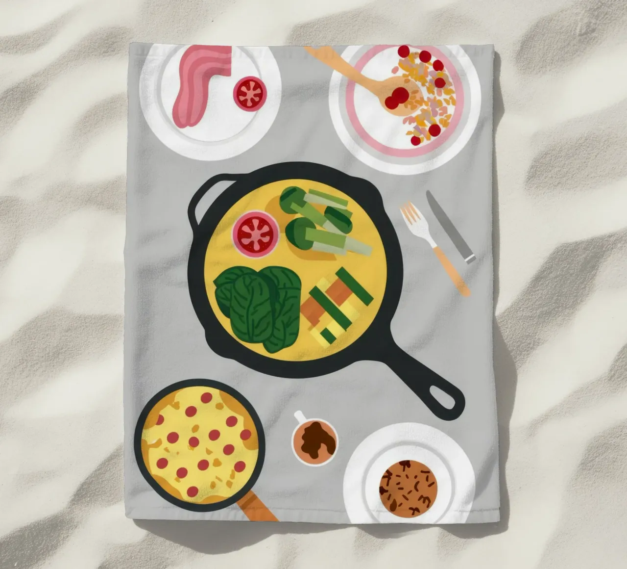 Preparare i pasti in modo sano telo mare da Trace Brush
