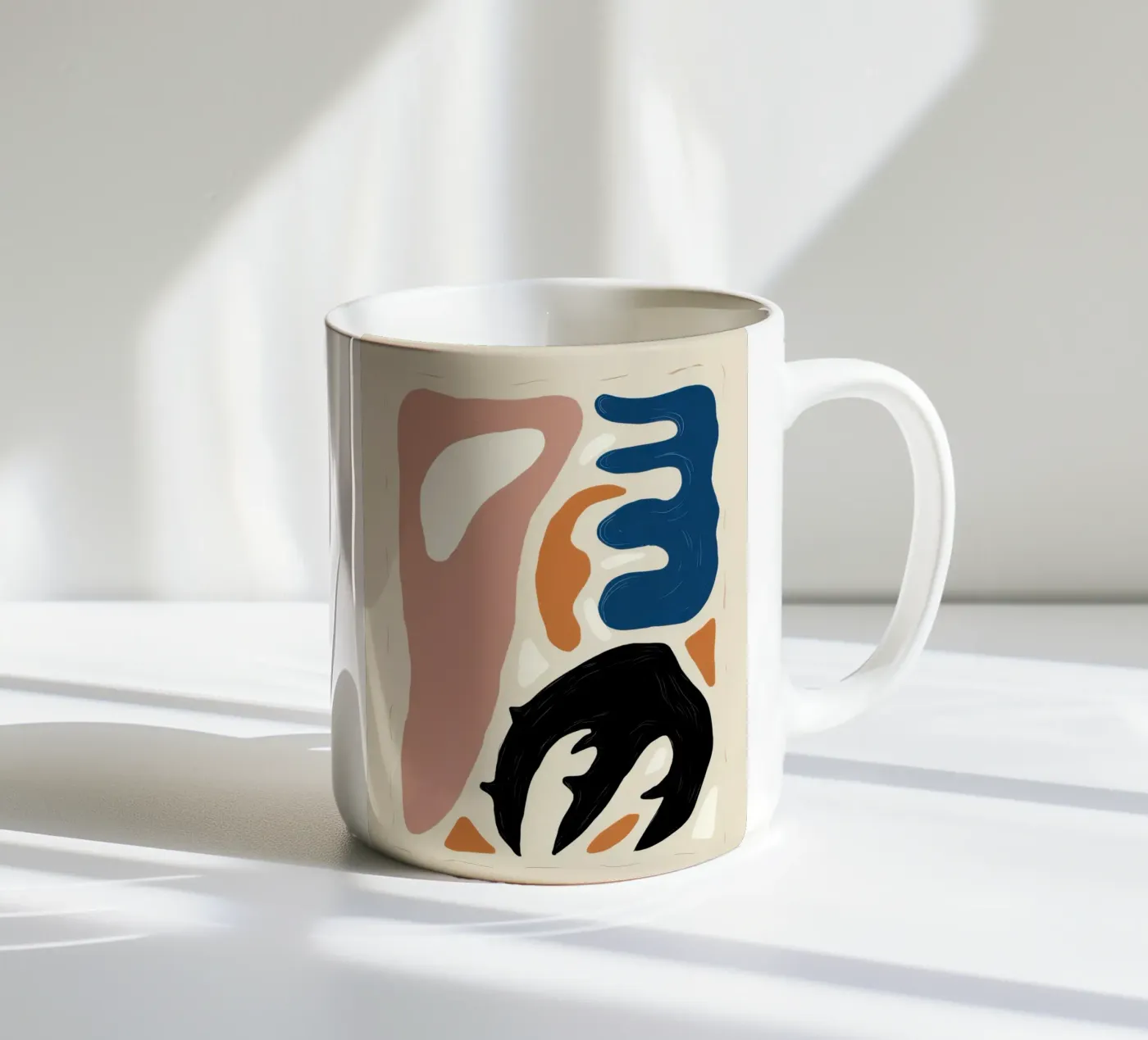 Primal Shape Glyphs ceramic mug by Selene Shade