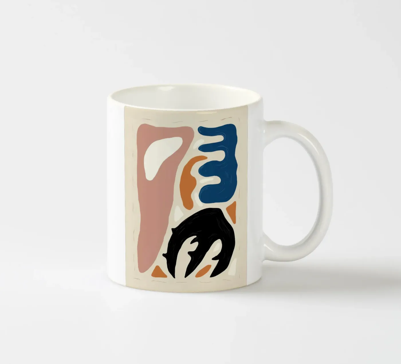 Primal Shape Glyphs ceramic mug by Selene Shade