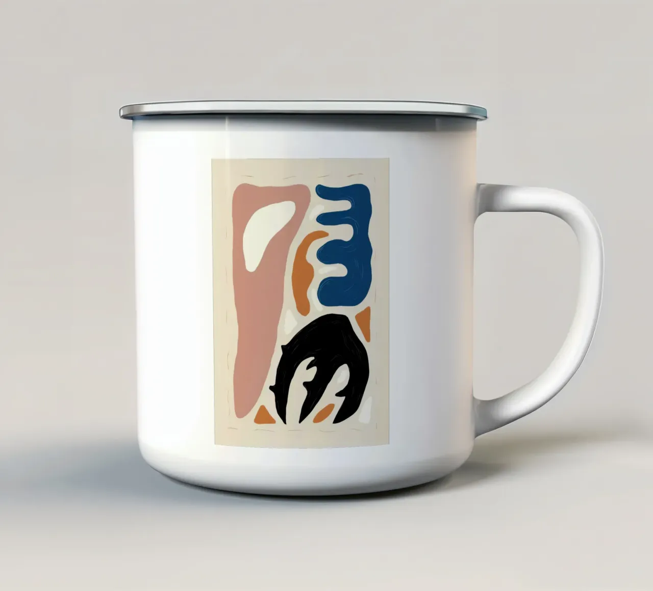 Glifi delle forme primarie tazza in smalto da Selene Shade