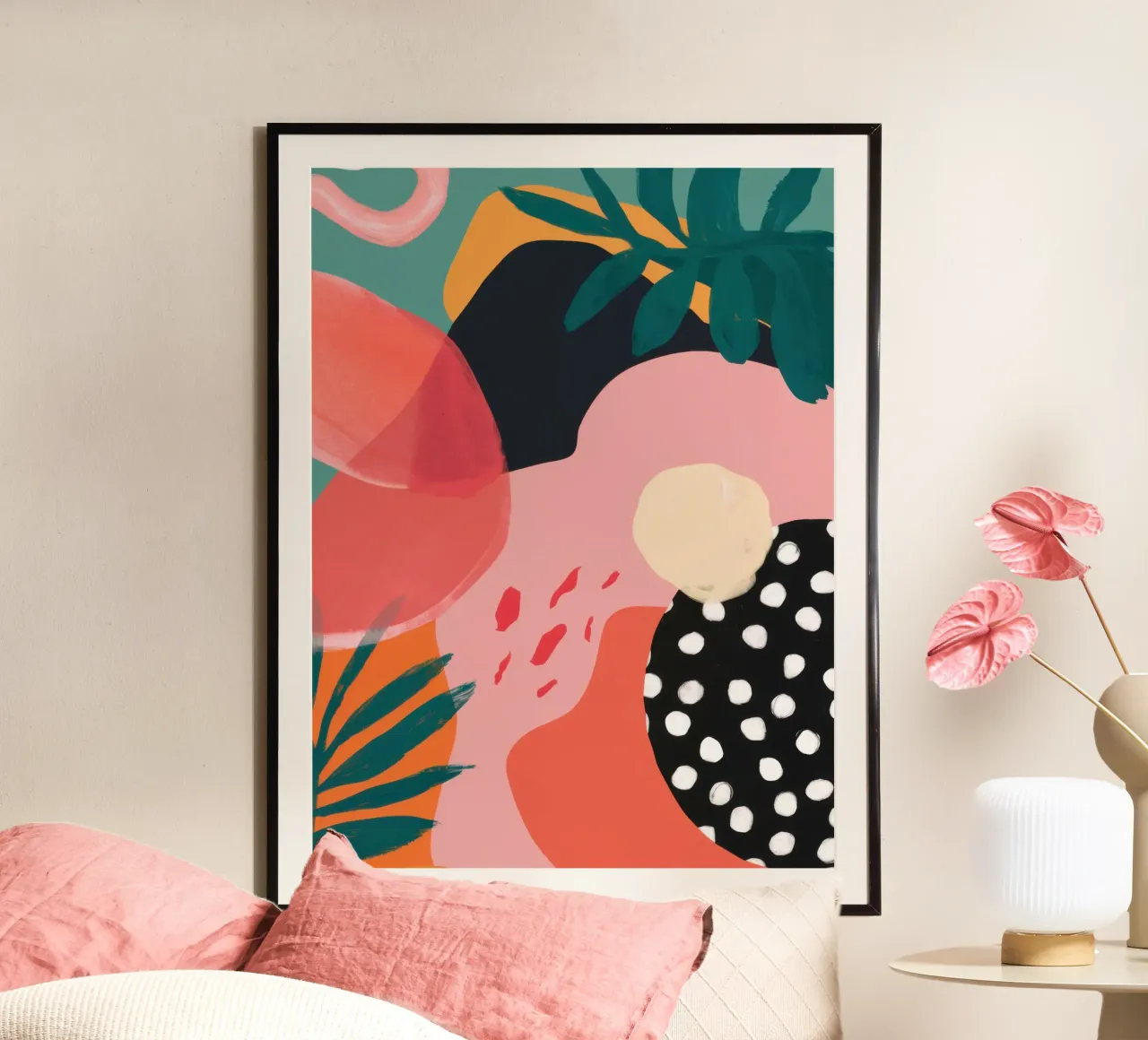 Profilo astratto a pois poster da Irish Strokes