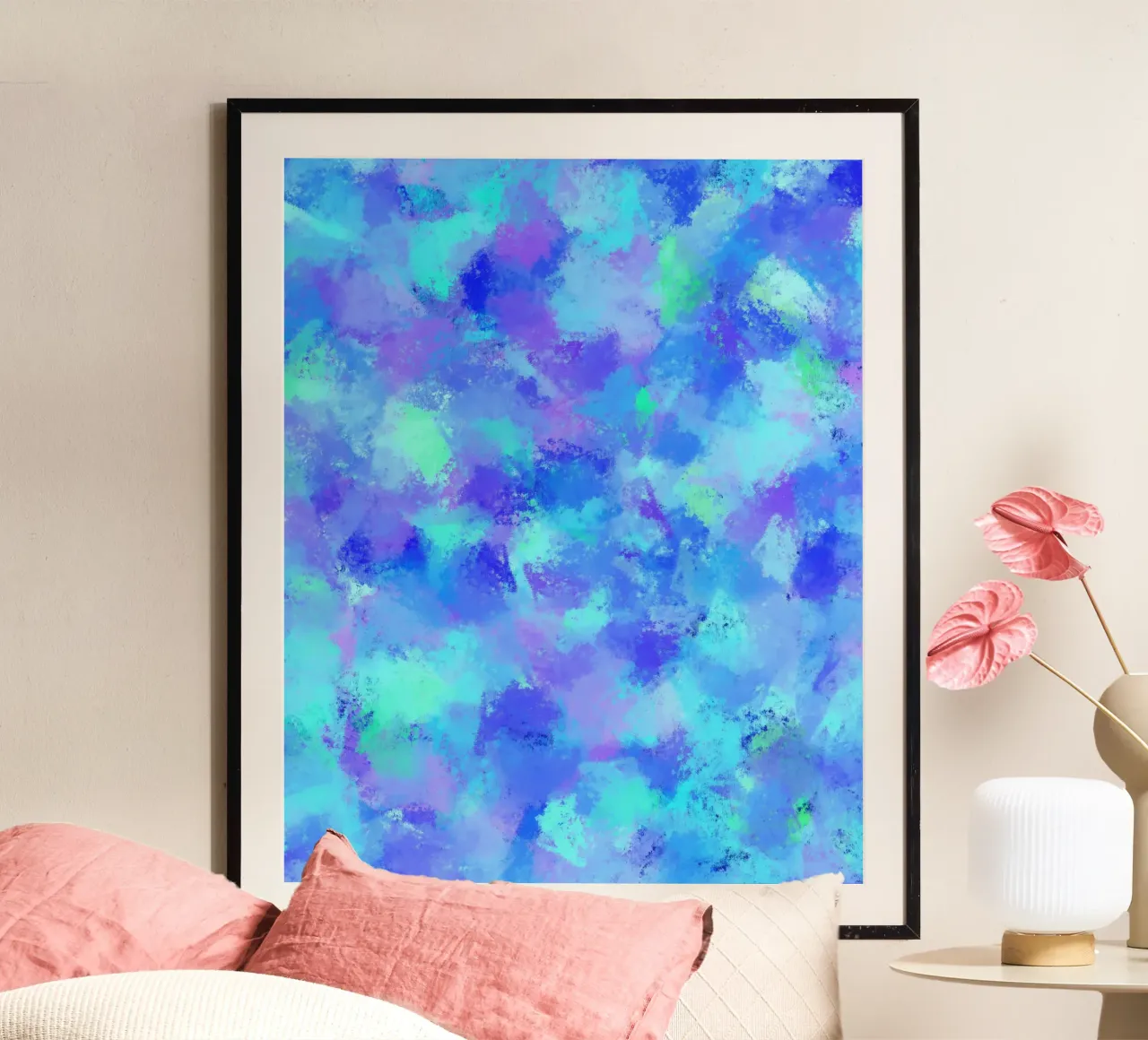 La calma prima di tutto poster con telaio in plastica da Kintsugi99